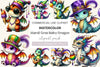 Mardi Gras Baby Dragon Clipart Bundle 2