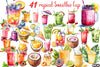 Summer Tropical Smoothie Cup Clipart Bundle 99