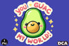 Funny Guac My World Sticker Clipart Bundle