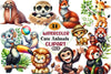 Cute Animals Clipart Bundle 8
