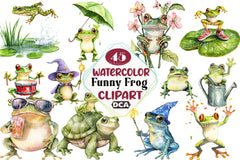 Quirky Funny Frog Clipart Bundle 99 - CraftNest - Digital Crafting and Art