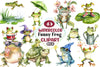 Quirky Funny Frog Clipart Bundle 99