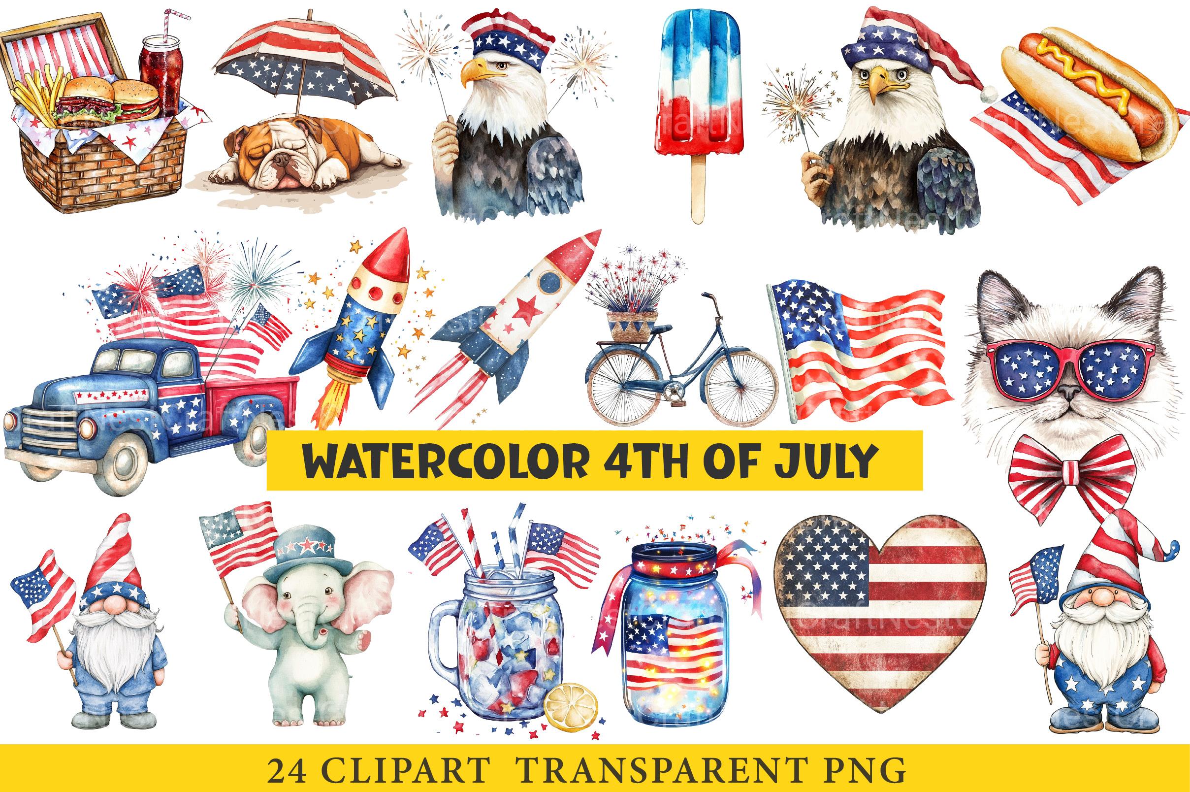 4th of July Clipart - CraftNest - Digital Crafting and Art