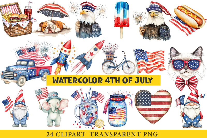 4th of July Clipart - CraftNest - Digital Crafting and Art