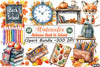 Autumn Back to School Clipart Bundle