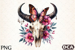 Bull Skull with Horns Clipart Bundle - CraftNest - Digital Crafting and Art