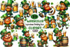 St. Patrick's Day Leprechaun Beer Clipart Bundle