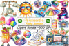 Funky Summer Clipart Bundle