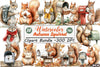 Autumn Squirrel with Mailbox Clipart Bundle 4