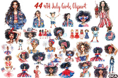 4th July Girls Clipart Bundle - CraftNest - Digital Crafting and Art