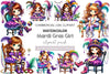 Mardi Gras Girl Clipart Bundle 1