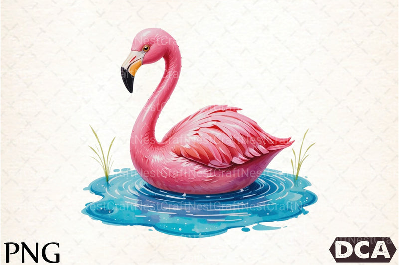 Summer Flamingo Clipart Bundle 3 - CraftNest - Digital Crafting and Art