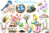 Spring Seasonal Elements Clipart Bundle