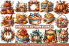 Gingham Autumn Clipart Bundle