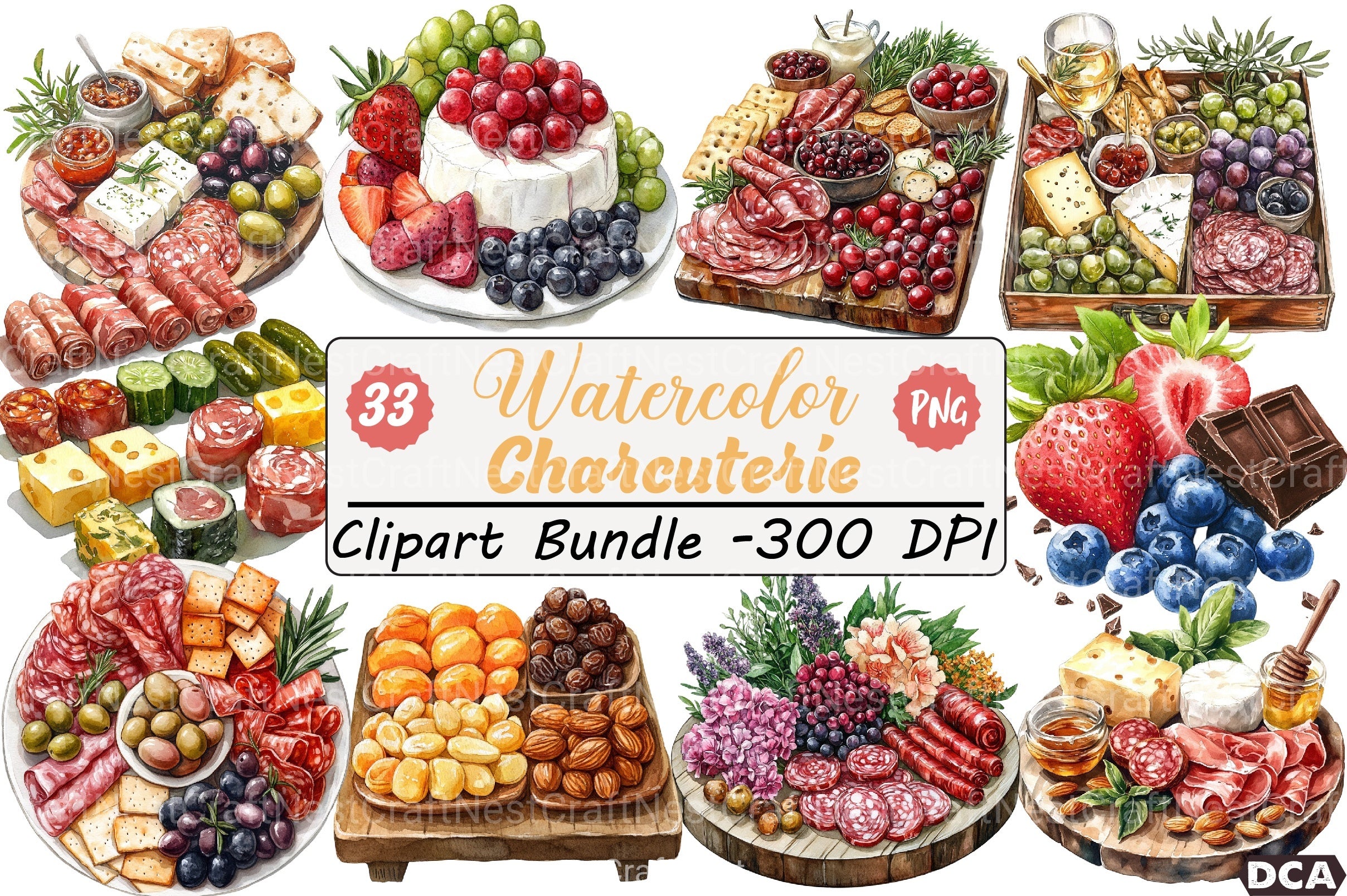 Charcuterie Clipart Bundle - CraftNest - Digital Crafting and Art
