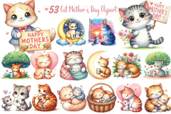 Cat Mother's Day Clipart Bundle - CraftNest - Digital Crafting and Art