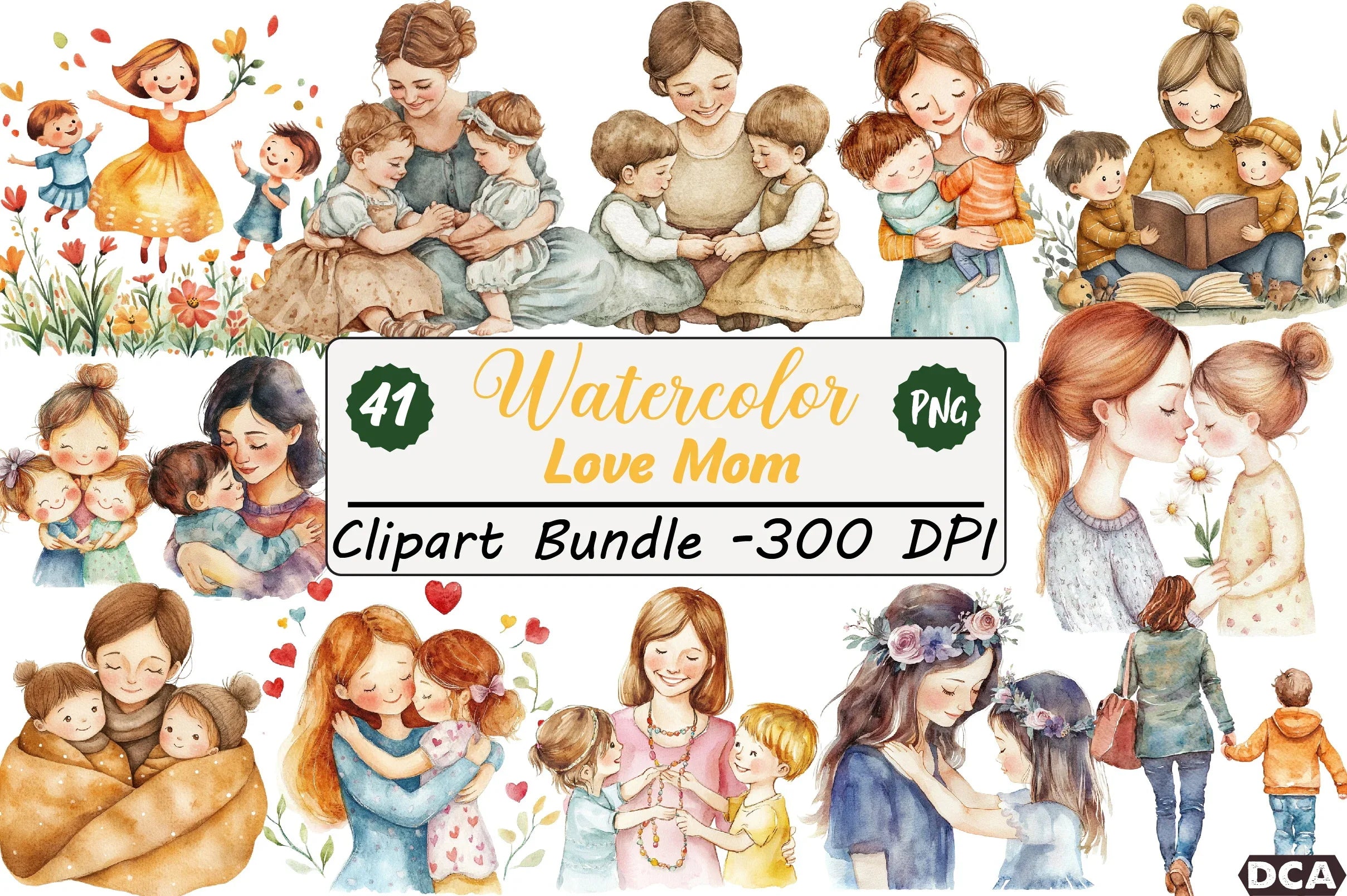 Love Mom Clipart Bundle - CraftNest - Digital Crafting and Art
