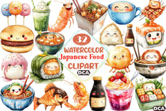 Happy Japanese Food Clipart Bundle - CraftNest - Digital Crafting and Art