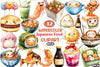 Happy Japanese Food Clipart Bundle