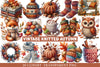 Vintage Knitted Autumn Clipart Bundle