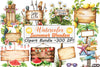 Summer Day Wooden Sign Clipart Bundle 1