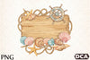 Wooden Board Seashells Clipart Bundle 2