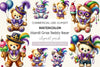 Mardi Gras Teddy Bear Clipart Bundle