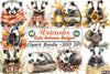 Cute Autumn Badger Clipart Bundle 99