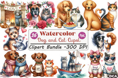 Dog and Cat Clipart Bundle 99 - CraftNest - Digital Crafting and Art