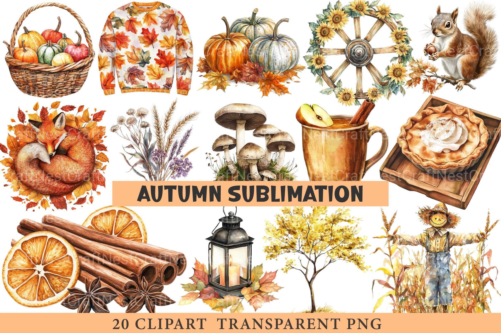 Autumn Clipart - CraftNest - Digital Crafting and Art