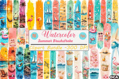 Summer Brushstroke Clipart Bundle - CraftNest - Digital Crafting and Art