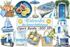 Blue Summer Mediterranean Clipart Bundle 2