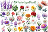 Birth Month Flower Clipart Bundle 8