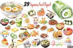 Japanese Food Clipart Bundle - CraftNest - Digital Crafting and Art