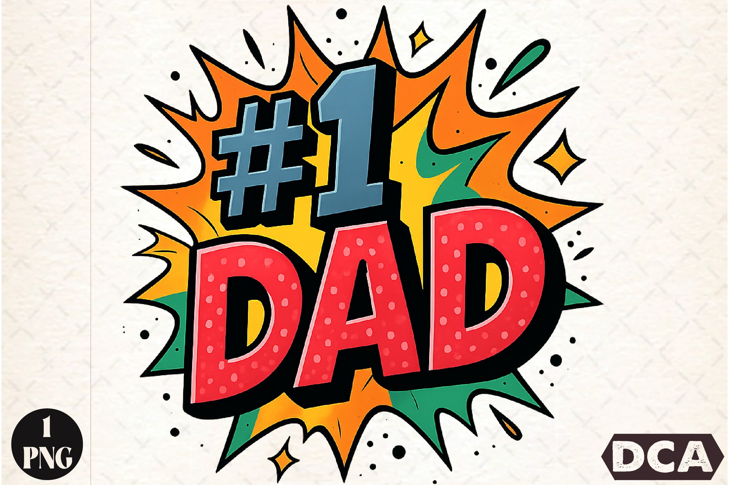 Comic Style #1 Dad Clipart Bundle