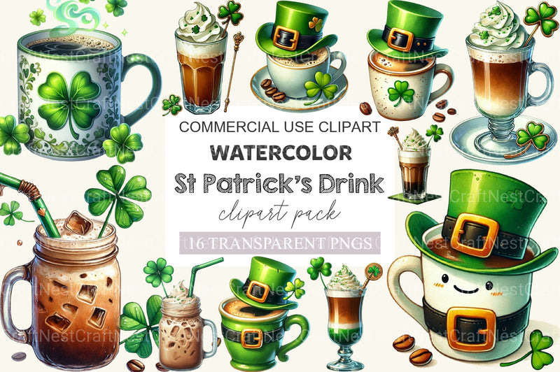 St Patrick's Day Drink Clipart Bundle - CraftNest - Digital Crafting and Art