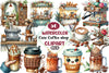 Cute Coffee Shop Café Clipart Bundle