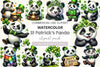 St Patrick's Panda Clipart Bundle