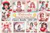 Cherry Girl Postage Stamps Clipart Bundle