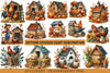 Autumn Chicken Coop Clipart
