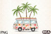 Vintage Van with Surfboards Clipart Bundle 2