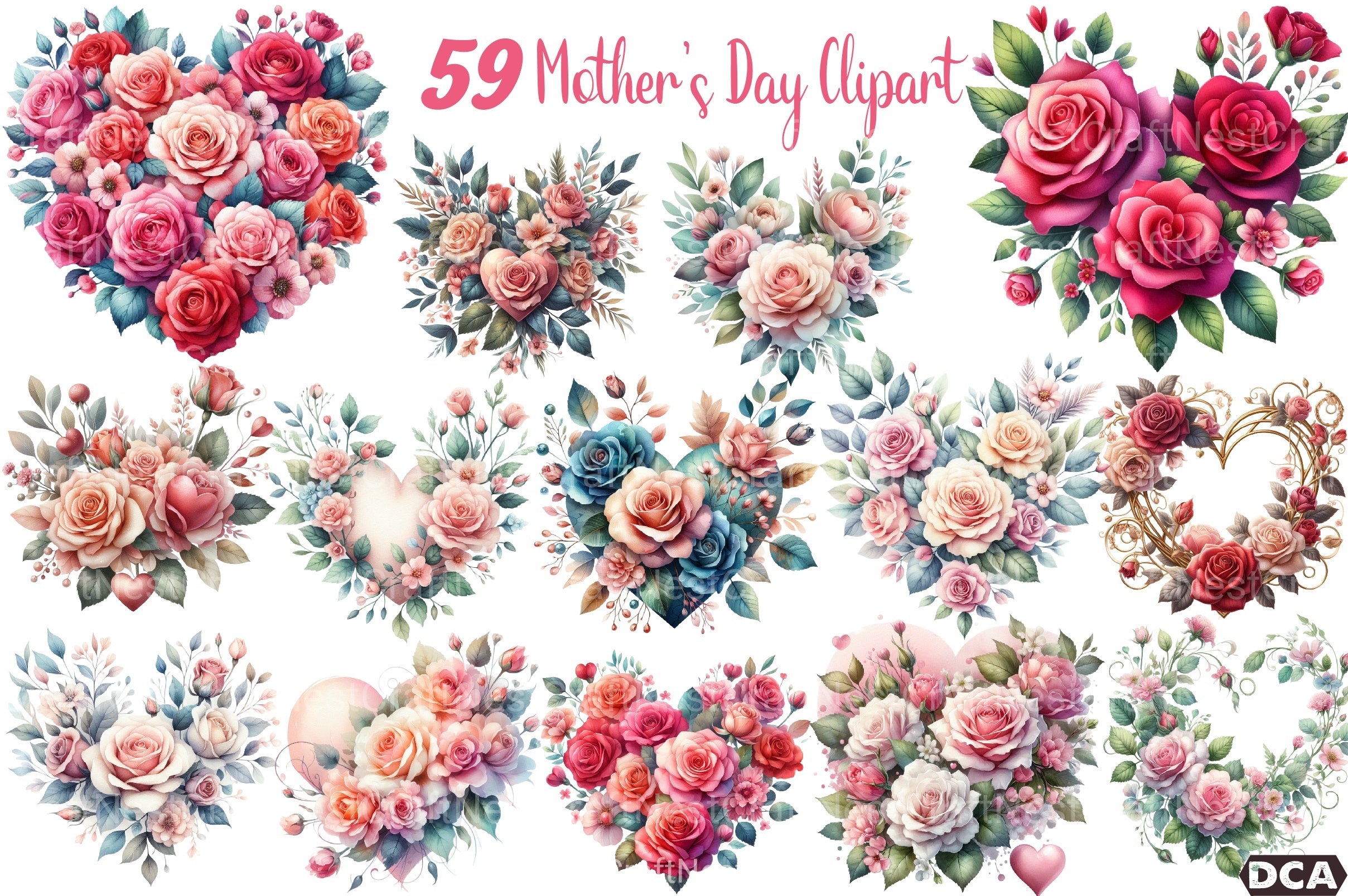 Happy Mother's Day Clipart Bundle 2 - CraftNest - Digital Crafting and Art