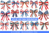 4th of July Bow Sublimation Clipart