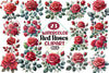Red Roses Clipart Bundle