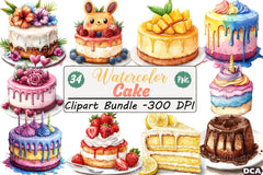 Cake Clipart Bundle 99 - CraftNest - Digital Crafting and Art