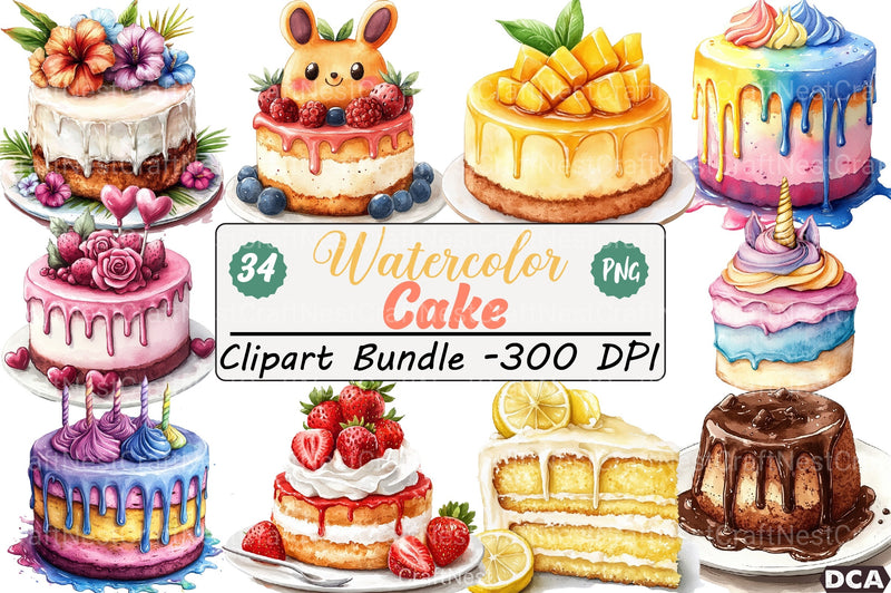 Cake Clipart Bundle 99 - CraftNest - Digital Crafting and Art