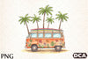 Vintage Van with Surfboards Clipart Bundle