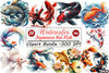 Japanese Koi Fish Clipart Bundle