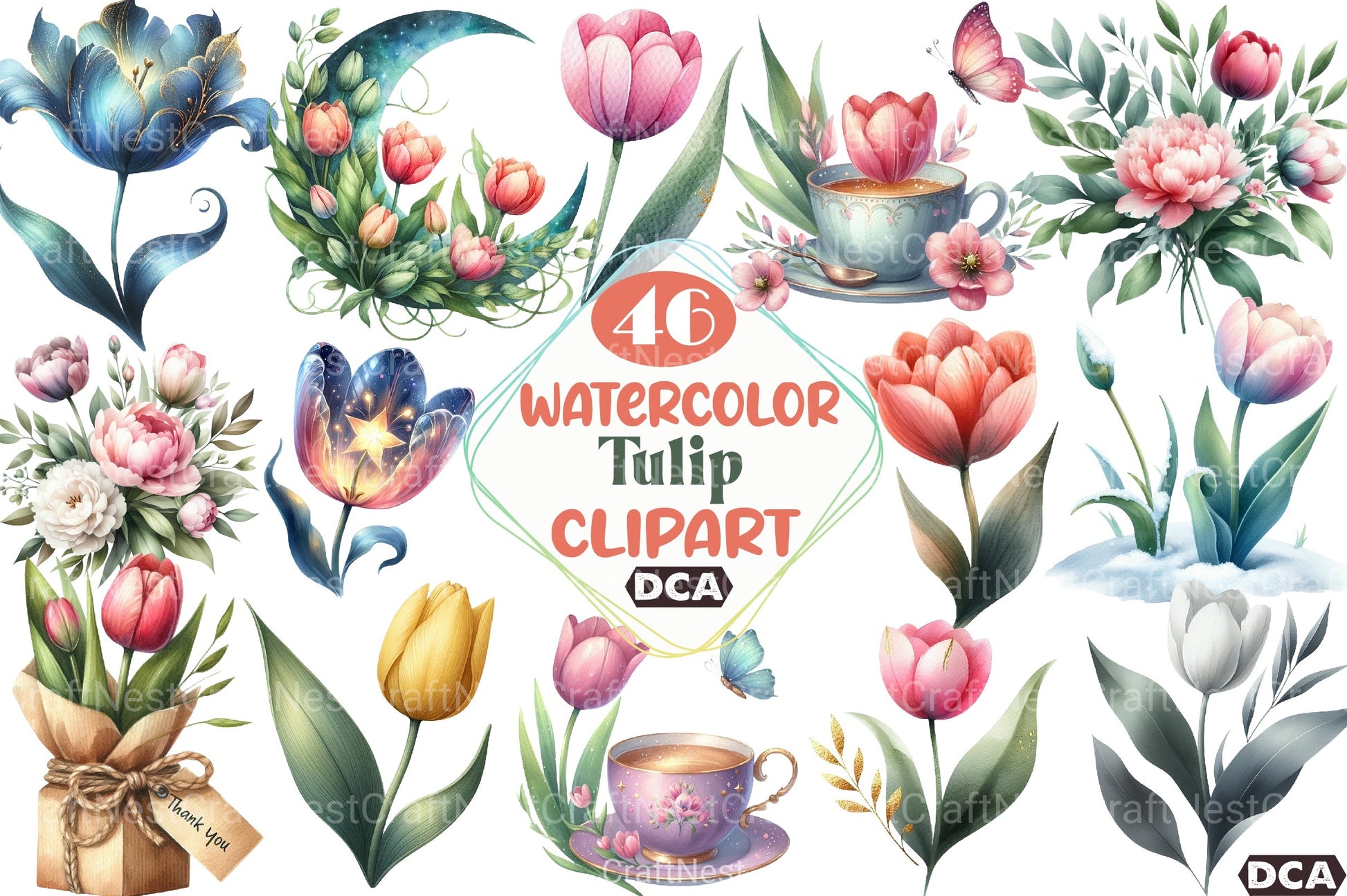 Tulip Clipart Bundle 99 - CraftNest - Digital Crafting and Art