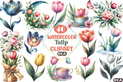 Tulip Clipart Bundle 99 - CraftNest - Digital Crafting and Art